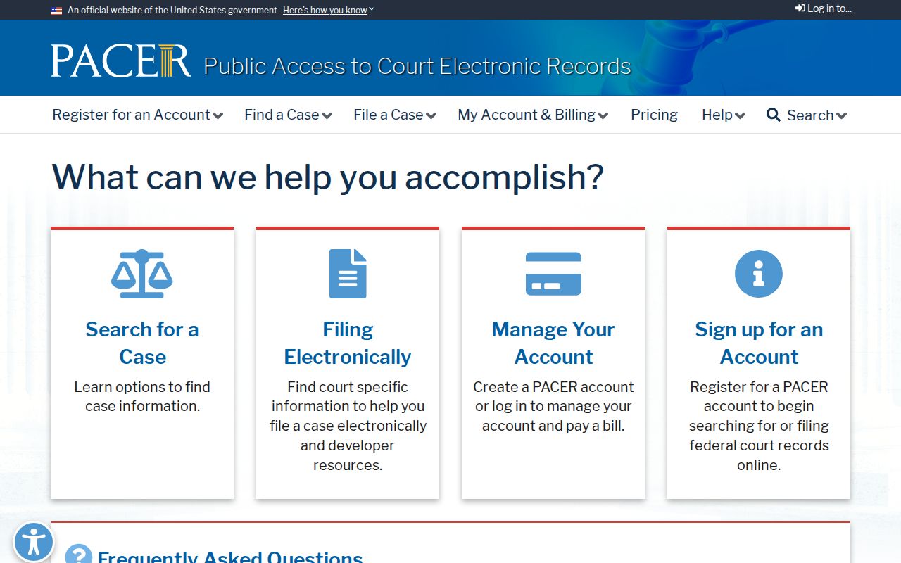 PACER federal court case lookup for Atchison County criminal records