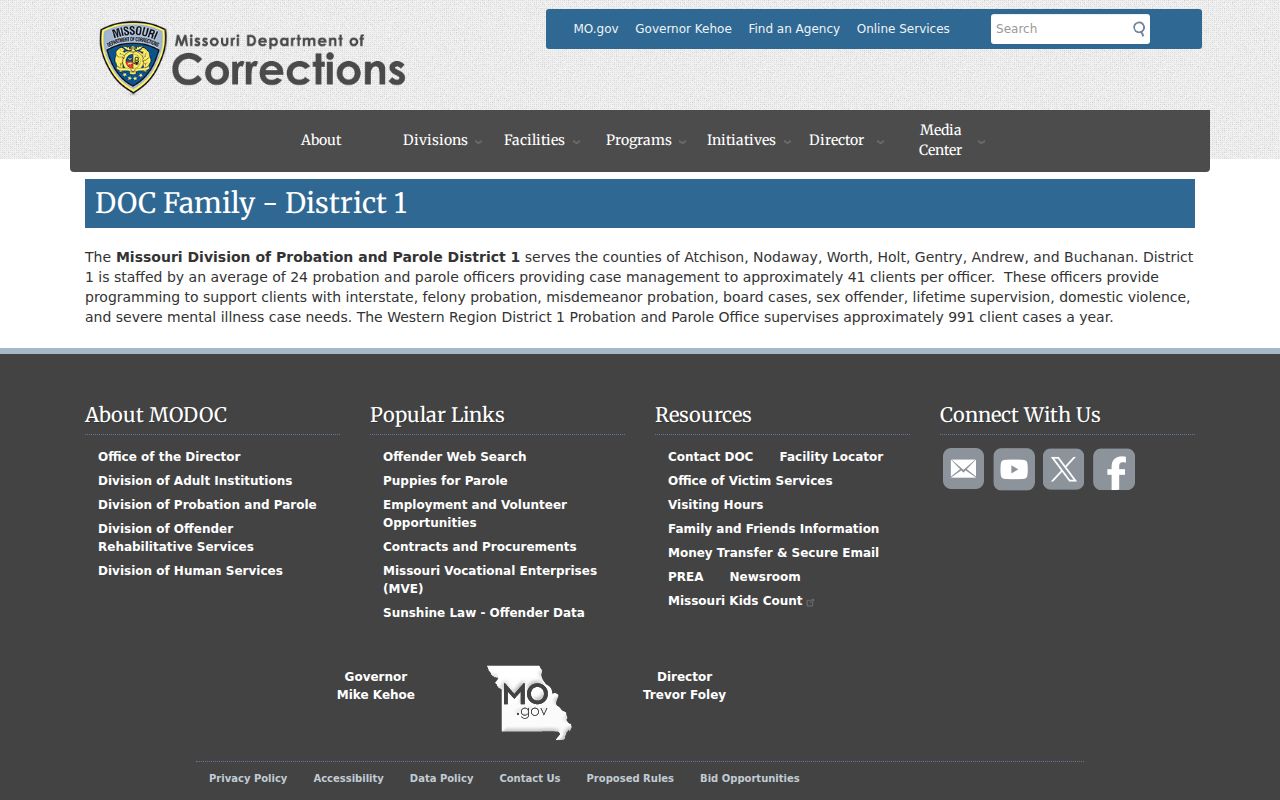 Fairfax criminal records Missouri probation page for Atchison County